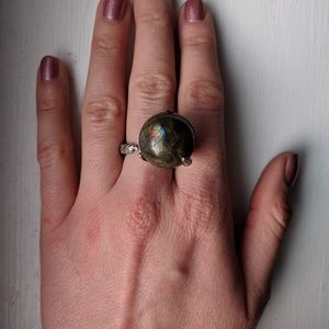 Labradorite Sphere Ring